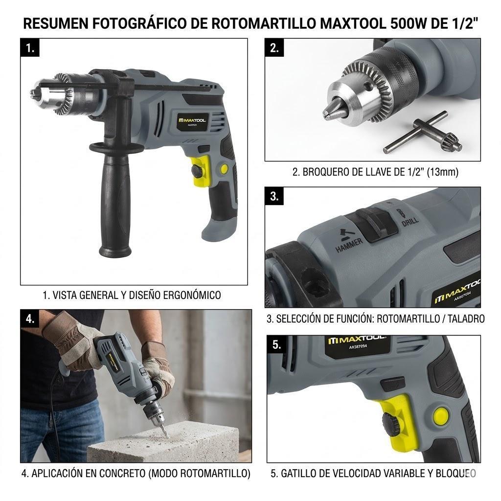 Rotomartillo 500W de 3/8" 390101