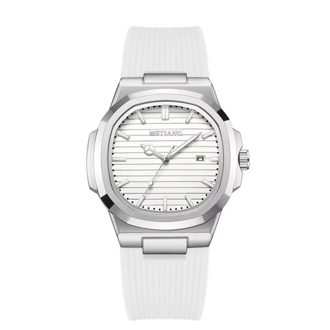 Reloj de cuarzo para hombre con carcasa de aleación y correa de silicona