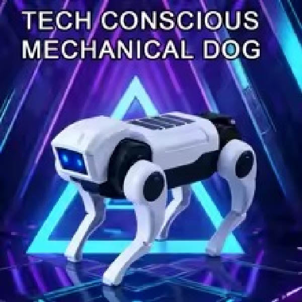 Juguete Mecánico de Robot Perro RC para Armar, Modelo Educativo de Ciencia, Juguetes Eléctricos para Niños, Regalos
