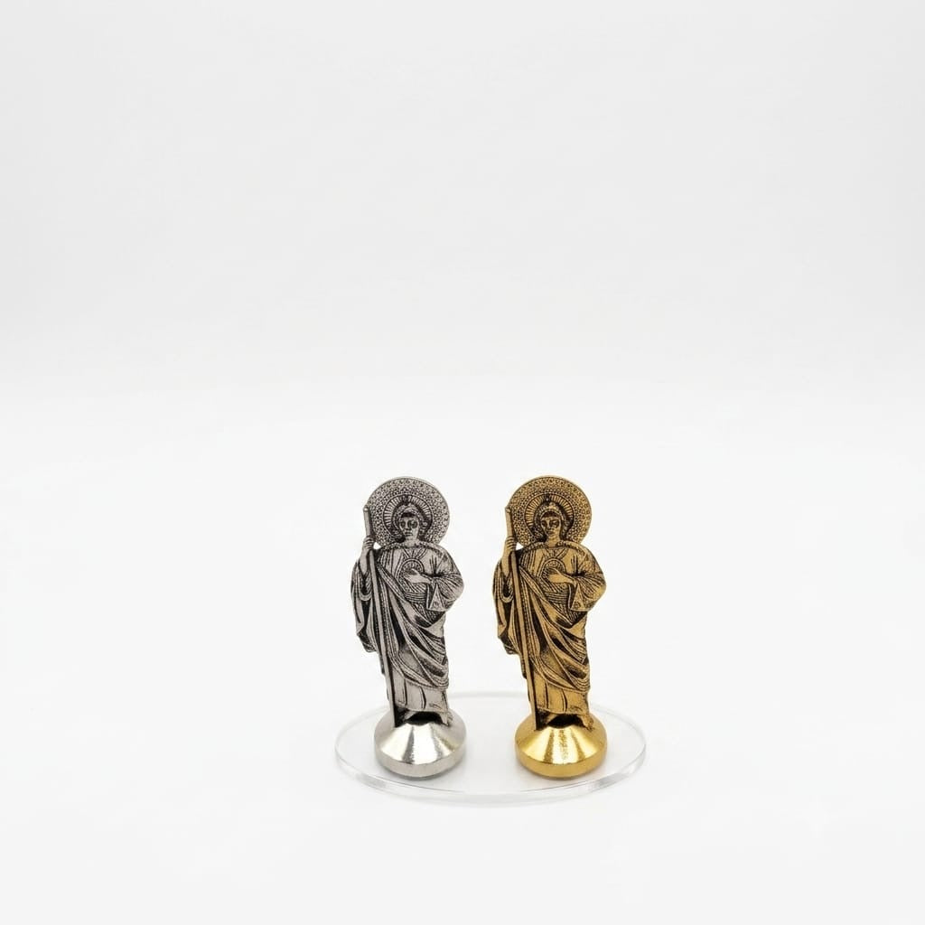 figura de san judas de metal