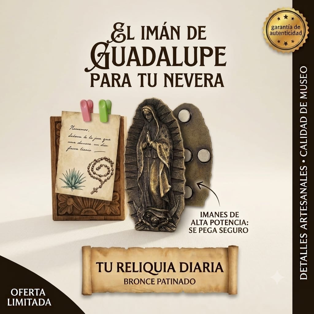 Imán Decorativo Virgen De Guadalupe Para Refrigerador