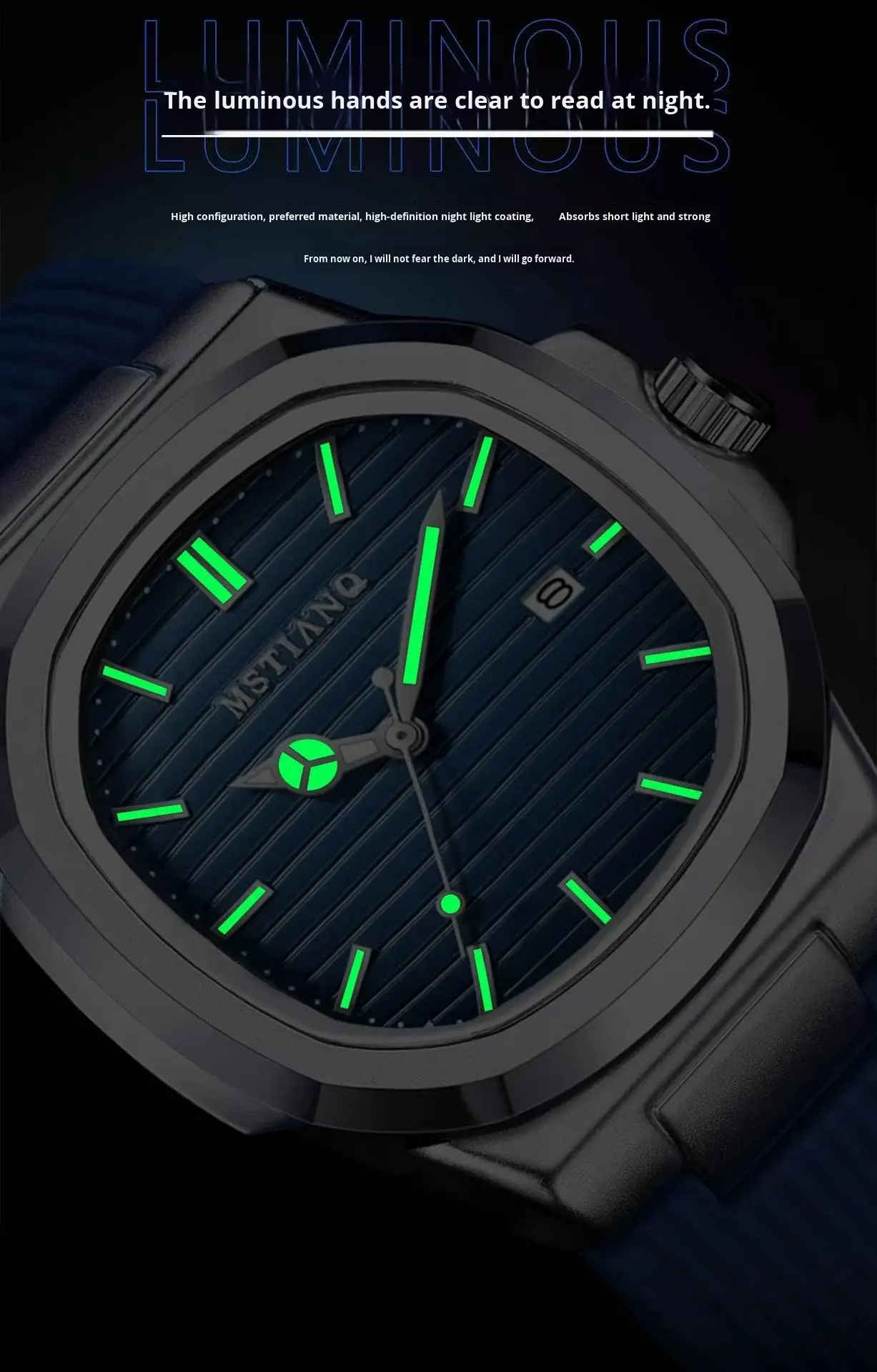 Reloj de cuarzo para hombre con carcasa de aleación y correa de silicona