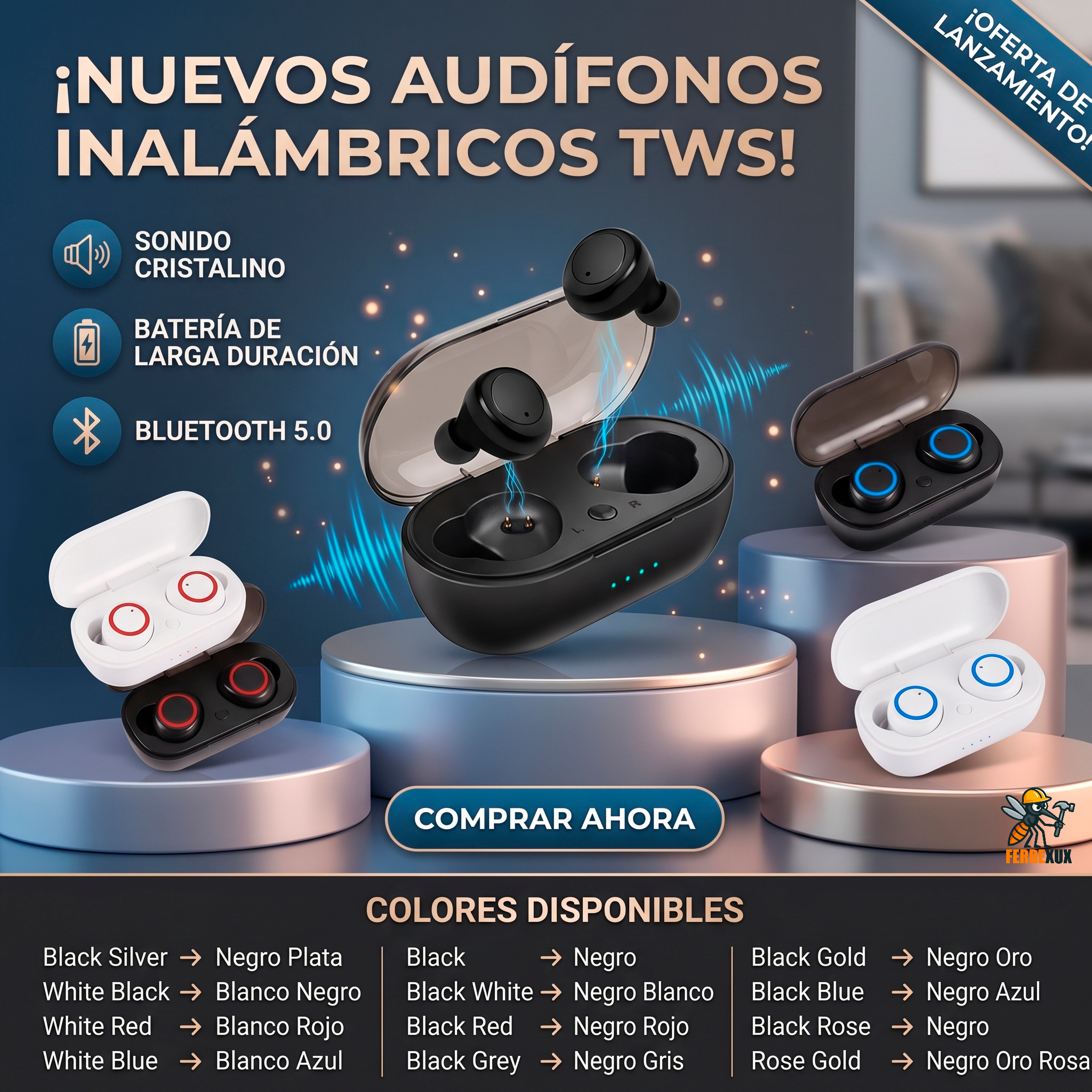 Audífonos Inalámbricos Y50 TWS
