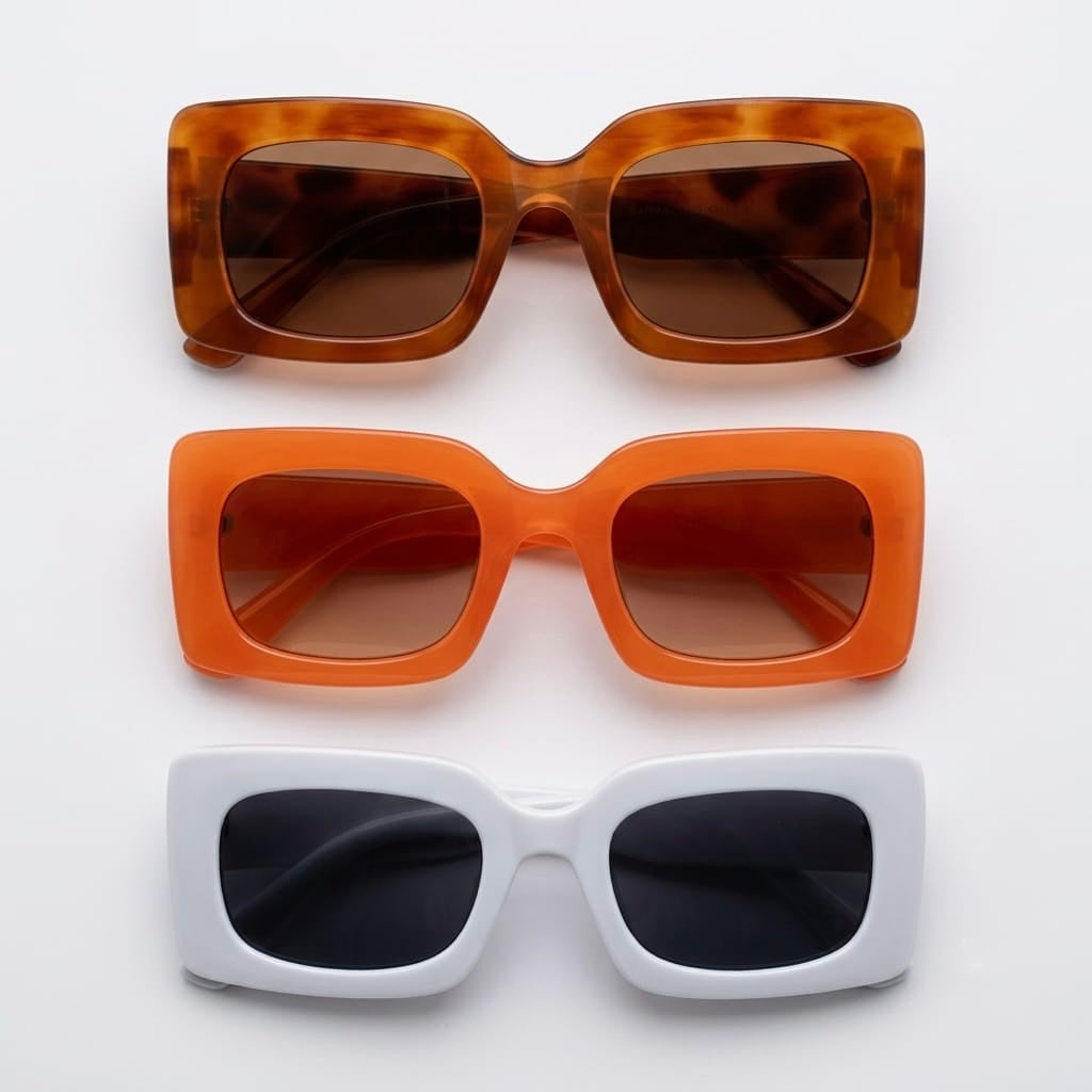 Gafas De Sol Cuadradas Retro Montura PC Protección