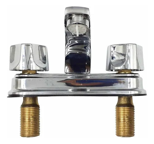 MEZCLADORA PARA LAVABO 4 M/TAURO CON CHAPETON CROMADA RUGO