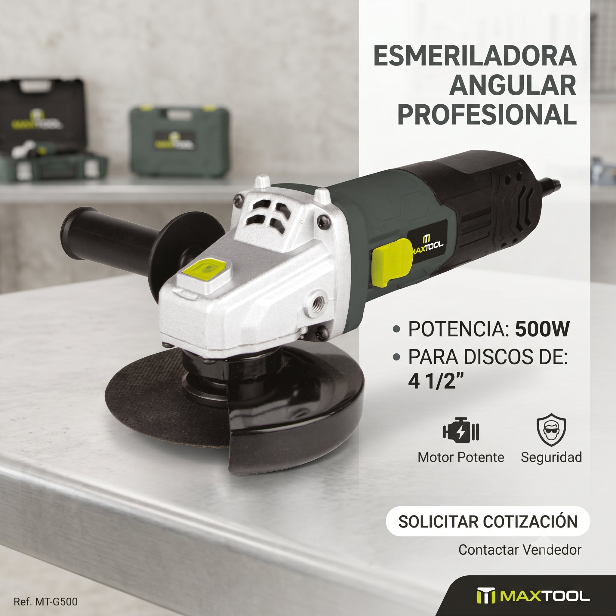 Esmeriladora angular MaxTool 500W 390301