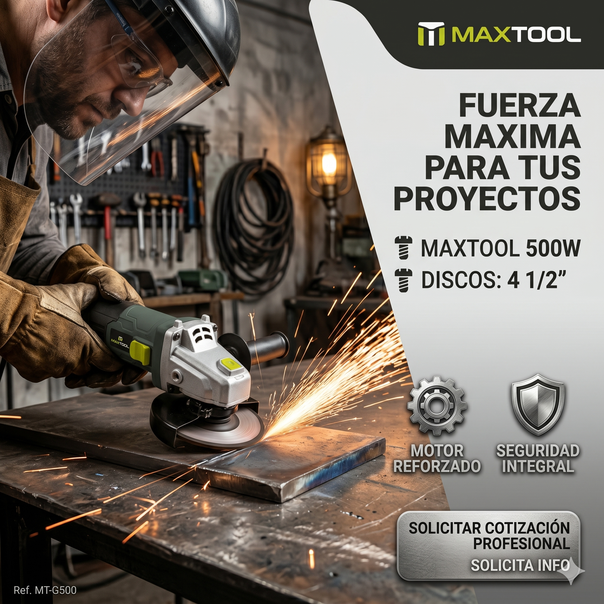 Esmeriladora angular MaxTool 500W 390301