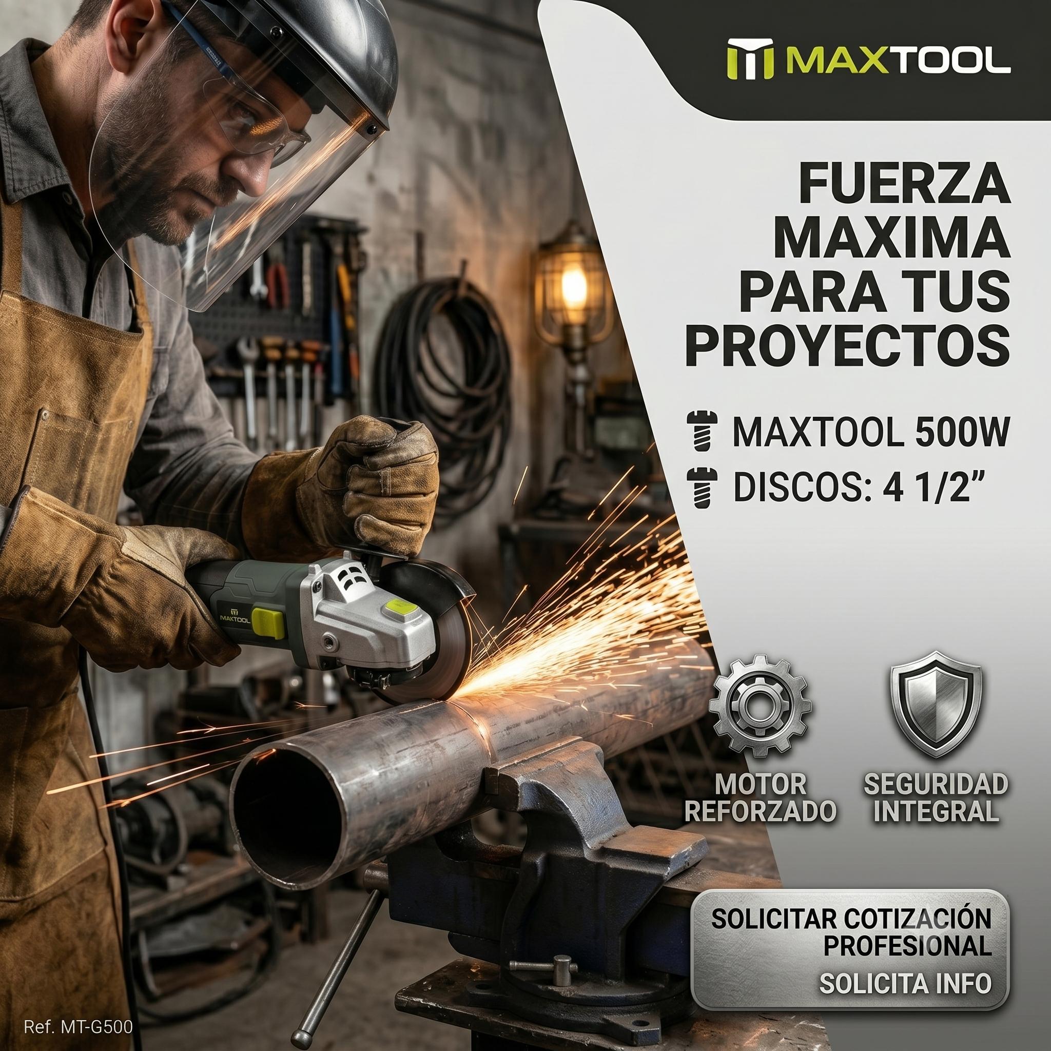 Esmeriladora angular MaxTool 500W 390301