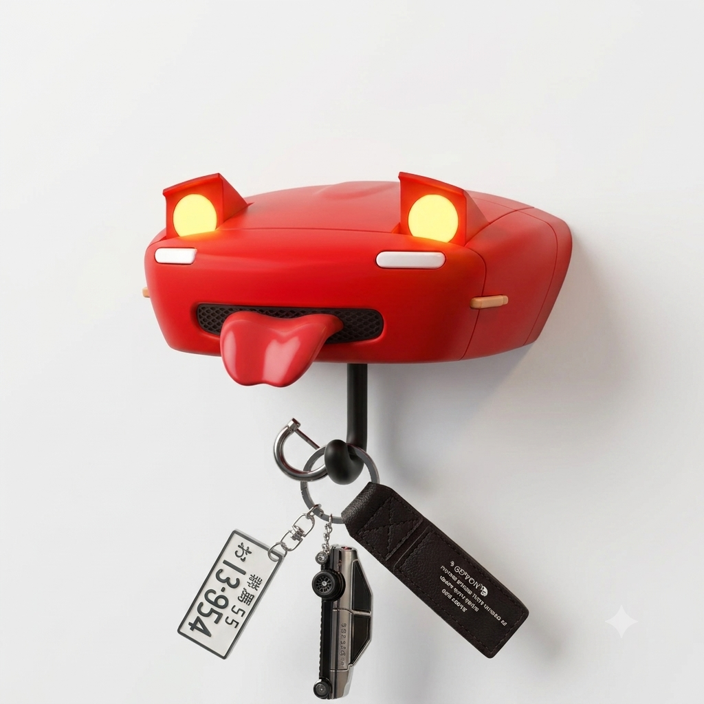 Llavero de coche con diseño de coche lindo  rojo