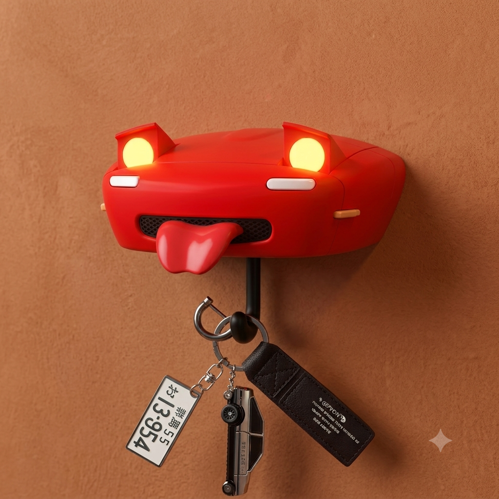 Llavero de coche con diseño de coche lindo  rojo