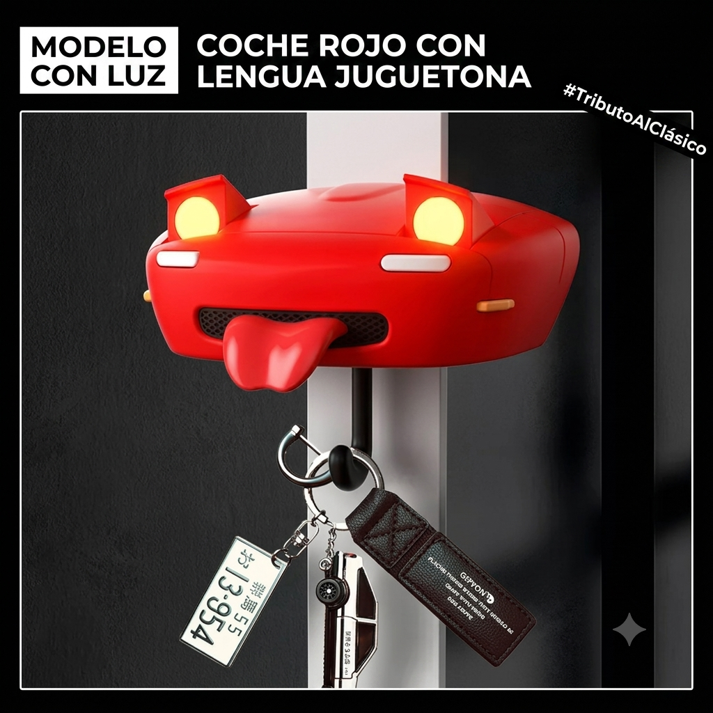 Llavero de coche con diseño de coche lindo  rojo