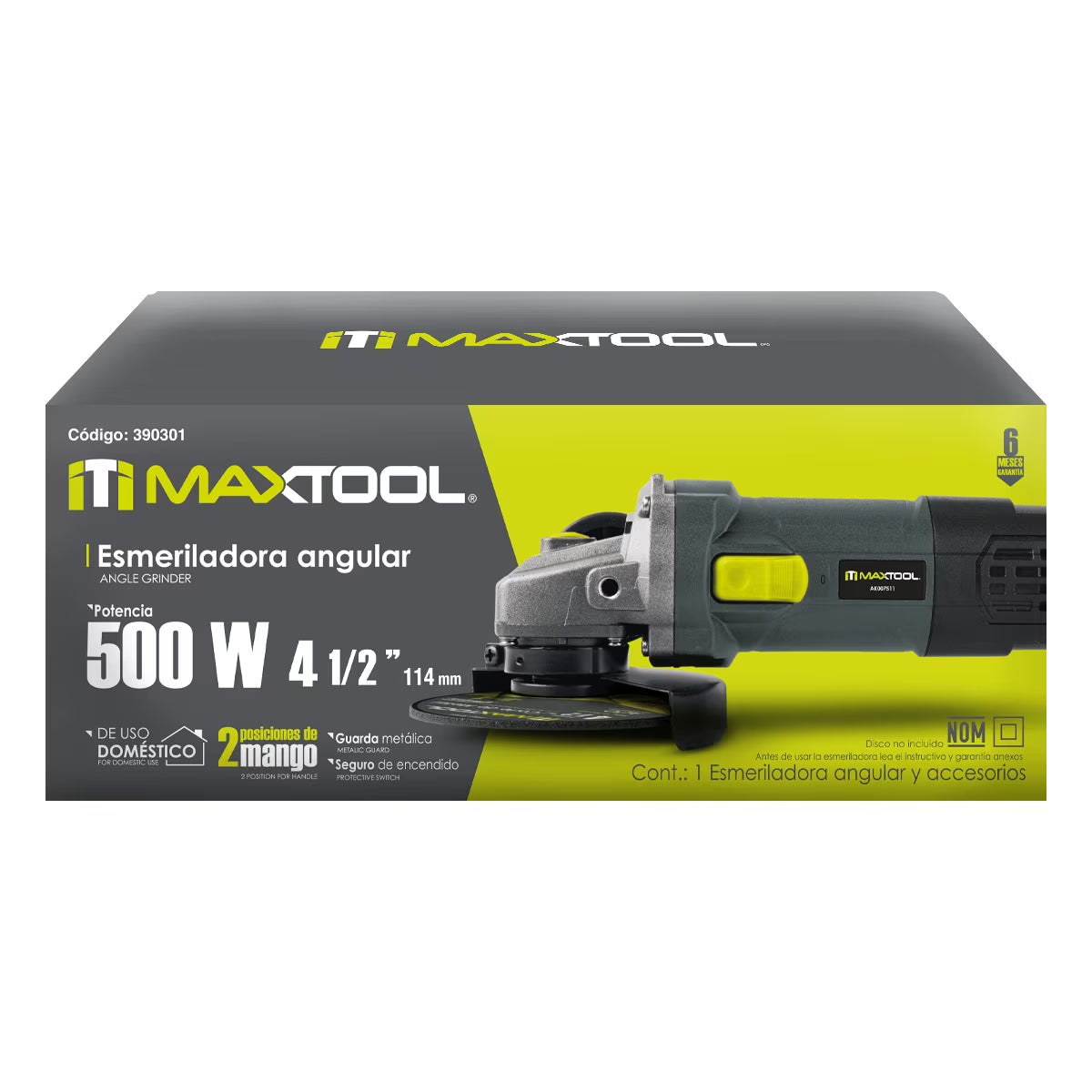 Esmeriladora angular MaxTool 500W 390301