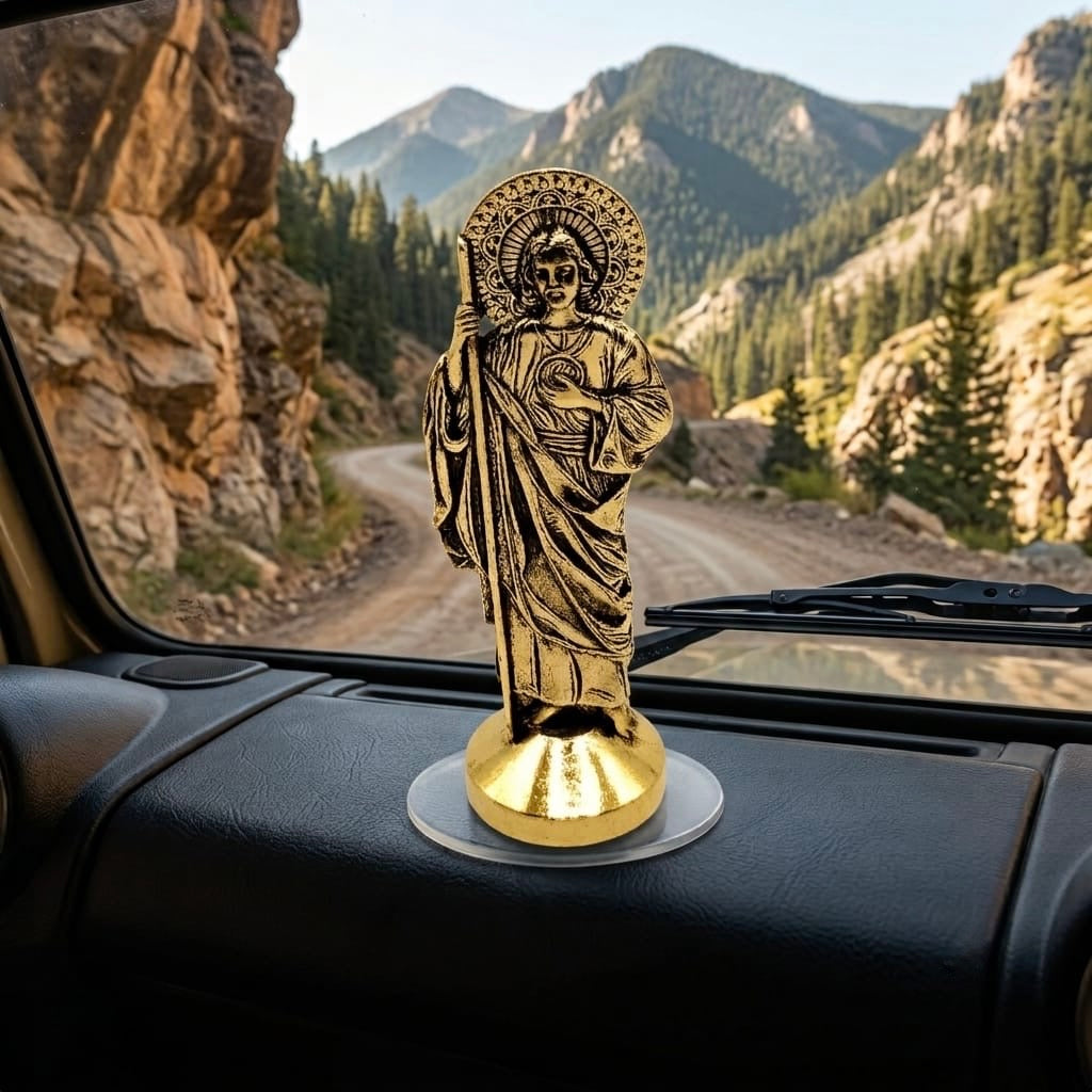 figura de san judas de metal