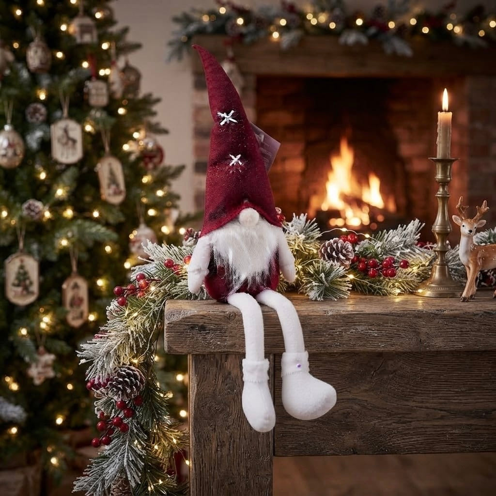 peluche navideño pies largos