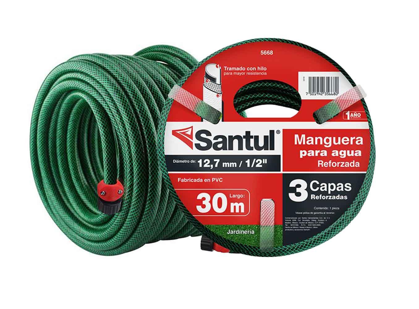 MANGUERA REFORZADA 3 CAPAS 1/2 30 M SANTUL